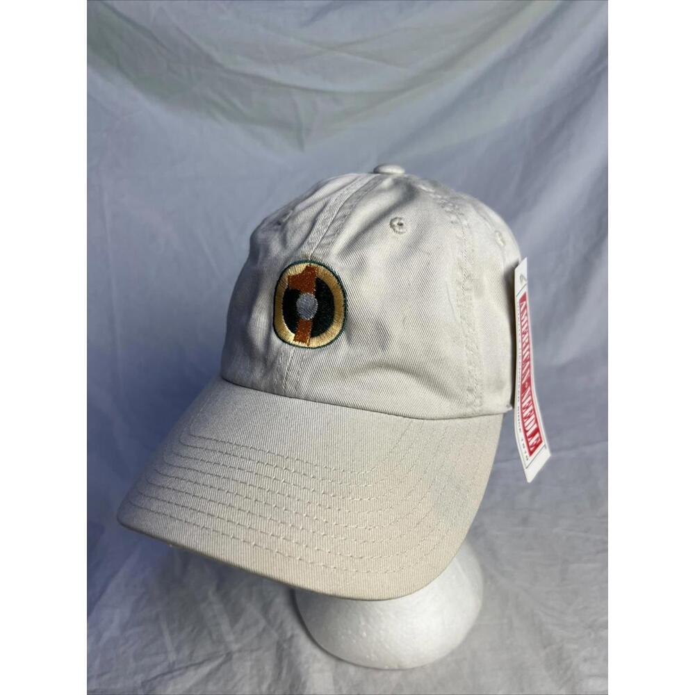 Off White American Needle MASTERS Adjustable Strapback Golf Hat Cap (Read)